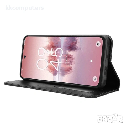 Калъф Портфейл за TCL 60 SE NxtPaper 5G - Кожен PU с Ретро Дизайн, Стенд, Джобове за Карти, Магнитно, снимка 8 - Калъфи, кейсове - 53208475