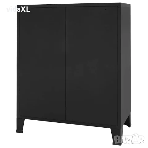 vidaXL Метален скрин, индустриален стил, 78x40x93 см, черен, снимка 6 - Скринове - 56146441