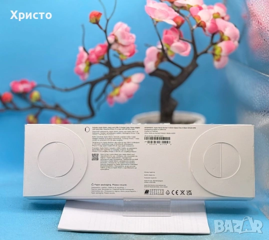 НОВ!!! Смарт часовник Apple Watch 11 GPS, Корпус Space Grey Aluminium 42mm, Black Sport Band , снимка 3 - Смарт часовници - 53761906