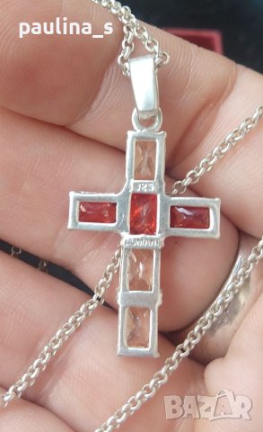 Винтидж / Два различни броя / Стар марков сребърен кръст "Lumani" / проба 925 , снимка 8 - Колиета, медальони, синджири - 41327631