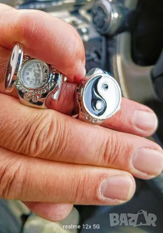 Пръстен-часовник функциониращ с капаче !, снимка 2 - Други - 50099417