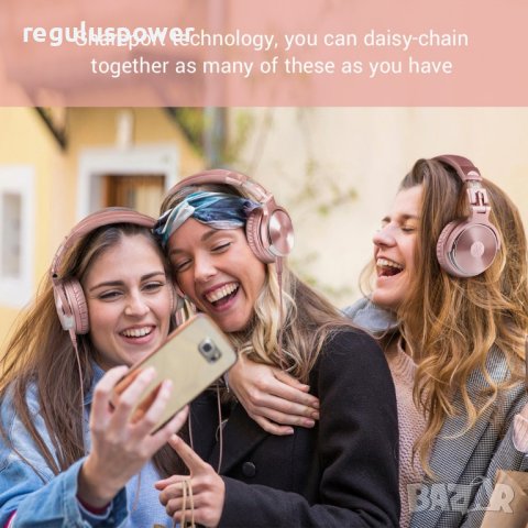 Слушалки Hi-res OneOdio Studio Pro 10 Rose Gold, 20 Hz-40 KHz, 32 Ом, 1600 mw, 6.35/3.5 mm, снимка 7 - Слушалки и портативни колонки - 42484908