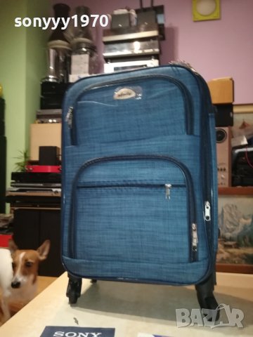 ТРИ КУФАРА-СИН ДЕНИМ ИЛИ ЧЕРВЕН ДЕНИМ 2408231900, снимка 3 - Куфари - 41957326