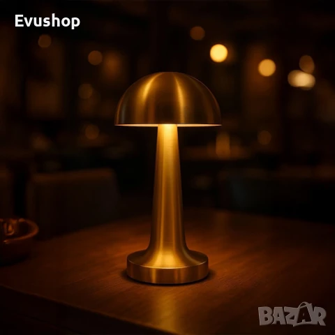  Antique Gold – Лампа със сензор за допир/метална/, 3 степени светлина, с акумулаторна батерия 