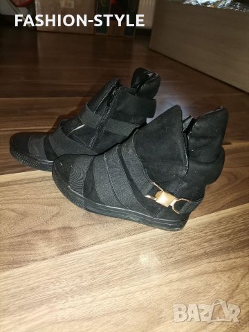 Черни обувки на платформа, снимка 2 - Дамски ежедневни обувки - 35799744