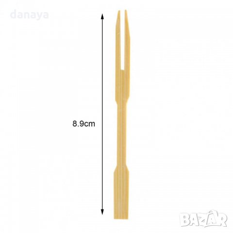2524 Парти бамбукови вилички за хапки, снимка 8 - Прибори за хранене, готвене и сервиране - 35748438