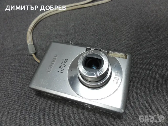 ЦИФРОВ ФОТОАПАРАТ CANON DIGITAL IXUS 55 5.0MP CCD DIGITAL CAMERA Y2K DIGICAM, снимка 5 - Фотоапарати - 55722755