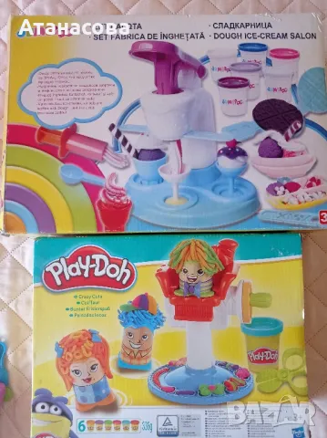 детски игри за пластелин Play doh сладкарница и прически, снимка 5 - Пластелини, моделини и пясъци - 50242853
