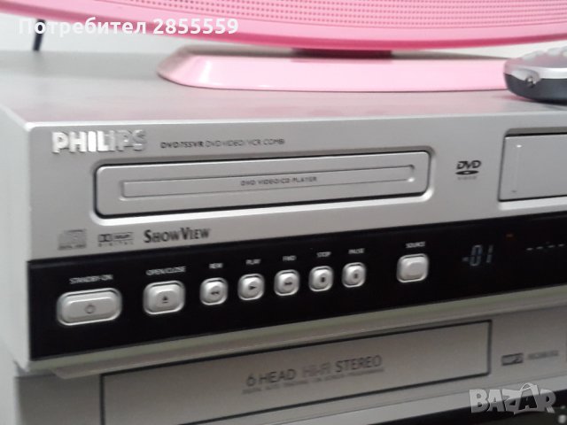 PHILIPS DVD и VHS комбо, снимка 4 - Камери - 35923202