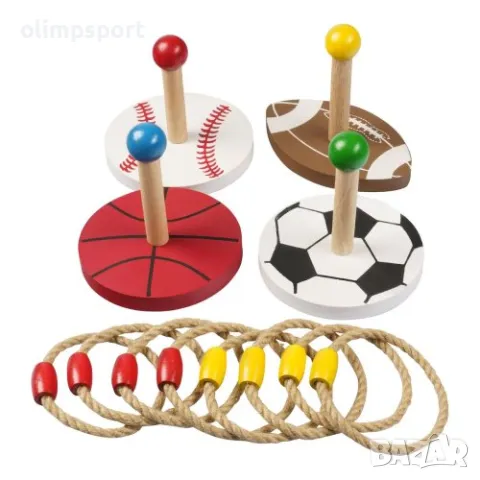 Игра за хвърляне на рингове / въженца в цел MAX. Съдържа 4 бази и 8 рингове / въженца. , снимка 3 - Образователни игри - 49979645