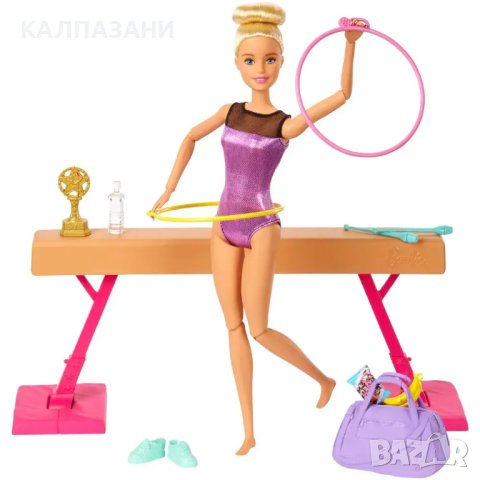 BARBIE CAREERS Комплект за игра с кукла ГИМНАСТИЧКА GJM72 Mattel Barbie, снимка 2 - Кукли - 40914977