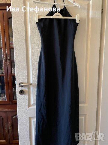 Нова дълга черна еластична елегантна официална парти коктейлна класическа рокля , снимка 15 - Рокли - 40146306