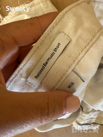 Calvin Klein Jeans бежови бермуди с лен, снимка 5 - Къси панталони и бермуди - 52321910