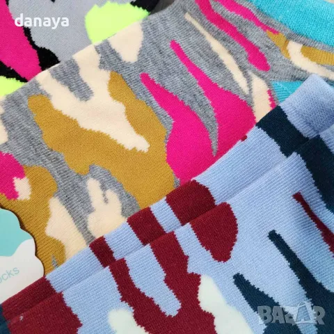 5617 Дамски чорапи Цветен камуфлаж, 36-41 номер, снимка 5 - Дамски чорапи - 48653073