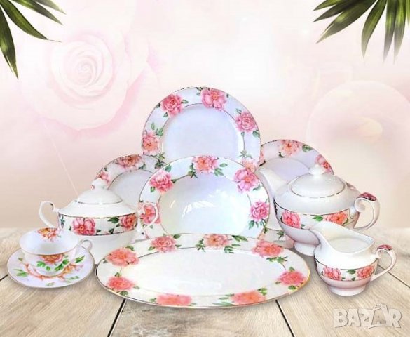 Комплект със рози използваем в миялна машина, снимка 7 - Сервизи - 28414724