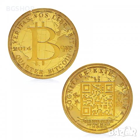 0.25 Биткойн монета / 0.25 Bitcoin Coin ( BTC ) - Gold, снимка 1 - Нумизматика и бонистика - 39123952