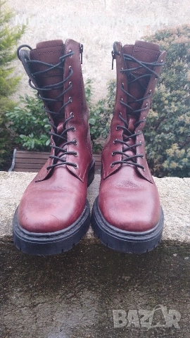 Дамски боти Geox - 40номер, естествена кожа, бордо, снимка 3 - Дамски боти - 53847781