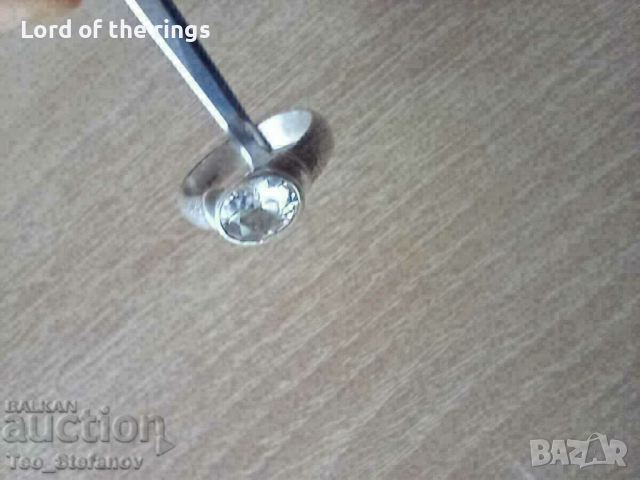 Дамски сребърен пръстен с циркон, снимка 7 - Пръстени - 44682293