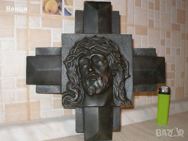 Бронзов Кръст Икона Исус, снимка 14 - Антикварни и старинни предмети - 53589473