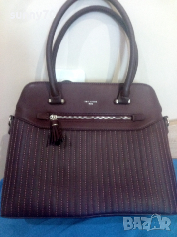 Чанта цвят патладжан, David Jones