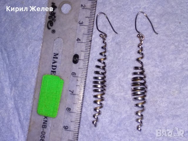 НЕЖНИ СПИРАЛОВИДНИ АРТИСТИЧНИ СРЕБЪРНИ ОБЕЦИ СРЕБРО 925 ФИНА РЪЧНА ХУДОЖЕСТВЕНА ИЗРАБОТКА 38724, снимка 12 - Обеци - 41741640