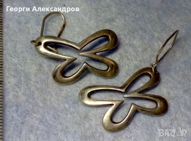 Прекрасни фешън АРТ стил СРЕБЪРНИ Обеци СРЕБРО 925 Майсторска ръчна художествена изработка, снимка 2 - Обеци - 52338669