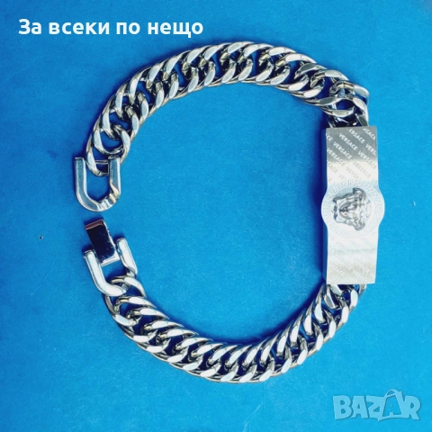 Тежка Мъжла Гривна От Медицинска Стомана Код SV-23, снимка 3 - Гривни - 52499405