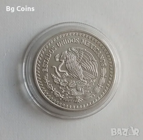 Сребро 1 OZ 1993 Мексико , снимка 2 - Нумизматика и бонистика - 56076028