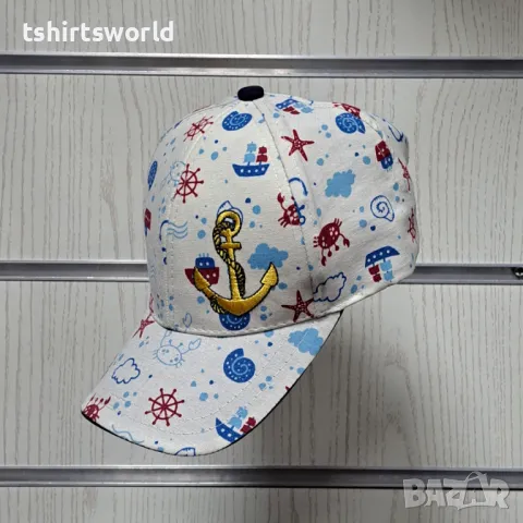 Нова детска шапка с козирка с Котва, моряшка, снимка 2 - Шапки, шалове и ръкавици - 47678721
