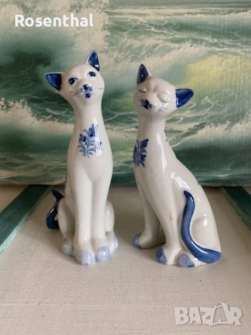 Две стари английски фигури на котки, снимка 1