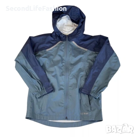 Дамско яке L.L. Bean, синьо размер M с качулка