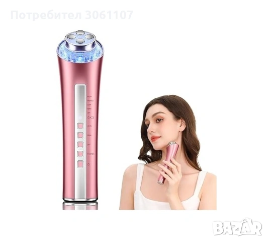 CARER SPARK Масажор за лице против бръчки, RF с 3 LED светлини, EMS