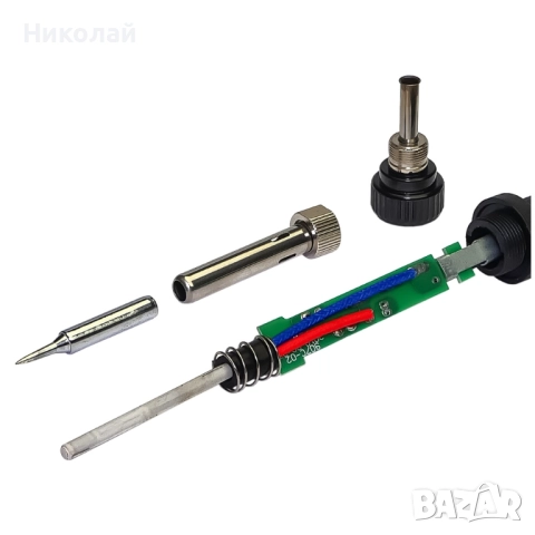 Станция за запояване AIDA 8586, горещ въздух, поялник с нагревателен елемент Hakko., снимка 5 - Друга електроника - 52307819