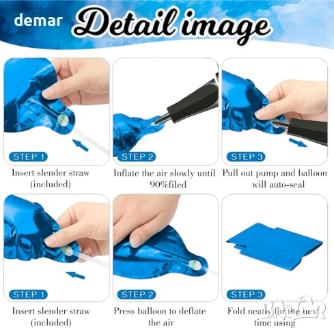 Декорации за момченце "WELCOME HOME BABY BOY" - 38 броя сини фолийни балони със звезди, снимка 4 - Декорация за дома - 53647885