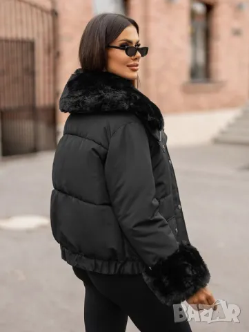 Уникално зимно яке с пух , снимка 6 - Якета - 47941731