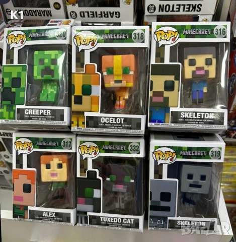 Funko Pop фигурки Майнкрафт Creeper/Ocelot/Alex/Skeleton Minecraft