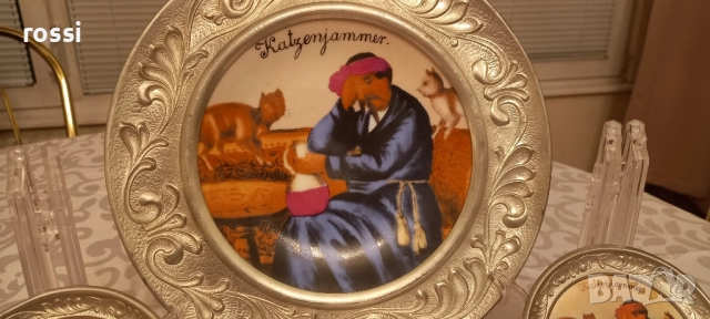 Vintage. Нови. BMF "Махмурлук след препиване" Немски чинии калай-порцелан. Чиния., снимка 5 - Антикварни и старинни предмети - 39920785