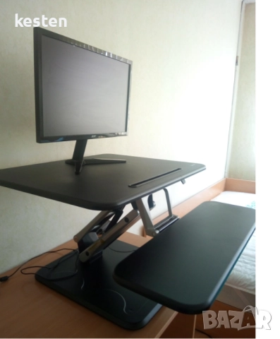 Поставка за бюро (за монитор и клавиатура) HAMA, снимка 3 - Бюра - 52206075