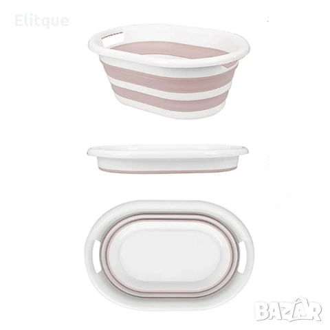 Сгъваем леген за дрехи. Размер: СГЪНАТ : д-55см; ш -25 ; в - 7см / разпънат: д- 55см; ш- 25см; в - 1, снимка 7 - Други стоки за дома - 53126308