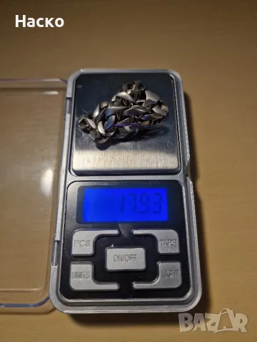 925 мъжка гривна панцер сребърна, снимка 3 - Гривни - 48631313