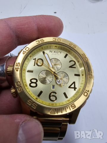 Марков адски солиден и красив  мъжки часовник с хронограф NIXON - събери погледите с този часовник.., снимка 7 - Мъжки - 44558377