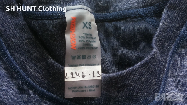 NORHAIM 70% Merino Wool Thermo Underwear размер XS термо блуза 70% Мерино вълна - 1642, снимка 9 - Екипировка - 52777518