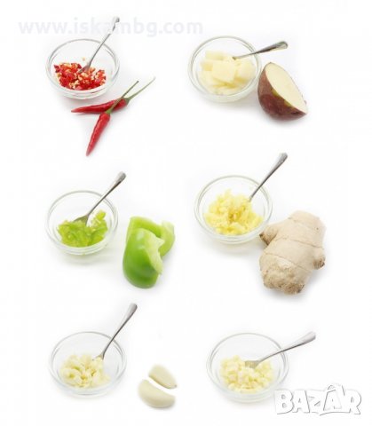 РЕЗАЧКА ЗА ЧЕСЪН С КОНТЕЙНЕР И 2 ПРИСТАВКИ - код Garlic Chopper, снимка 4 - Аксесоари за кухня - 34052953