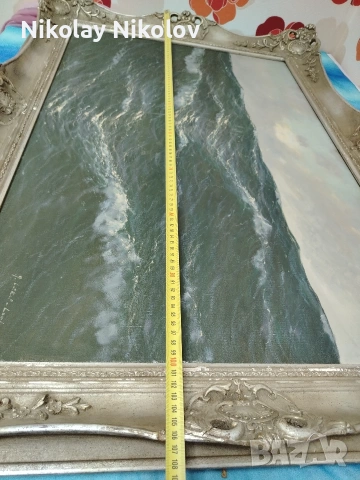 Картина "Неспокойно море" 108х76, снимка 14 - Картини - 53331316