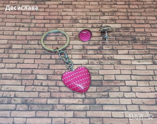Комплект обеци и ключодържател "Фламинго", снимка 10 - Други - 33942182
