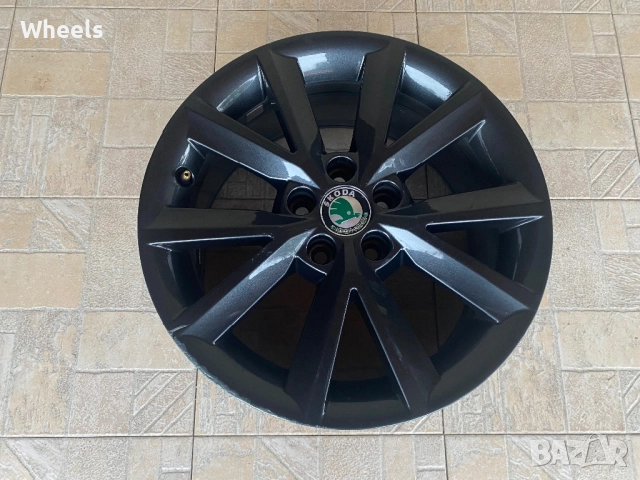 1бр. 16" 5x100 Skoda Original, снимка 2 - Гуми и джанти - 51837229