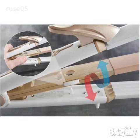 Преса за коса 3 в 1 "Muhler HS-373" бялa нова, снимка 6 - Маши за коса - 39224131