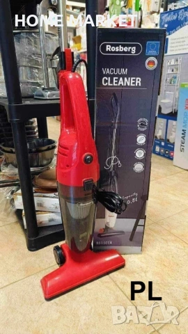 Прахосмукачка вертикална Rosberg R51001A,  HEPA филтър, Използване като ръчна и за автомобил.