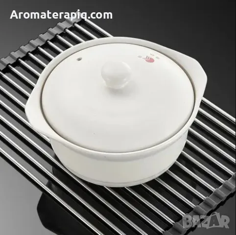 Сгъваем сушилник за отцеждане на съдове, снимка 4 - Аксесоари за кухня - 50256602