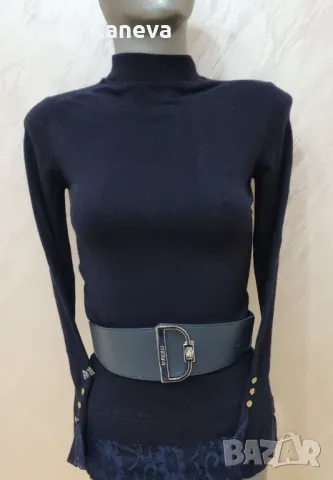 Пуловер на Зара. В наситено синьо.Дължина 70 см., снимка 2 - Блузи с дълъг ръкав и пуловери - 47921861